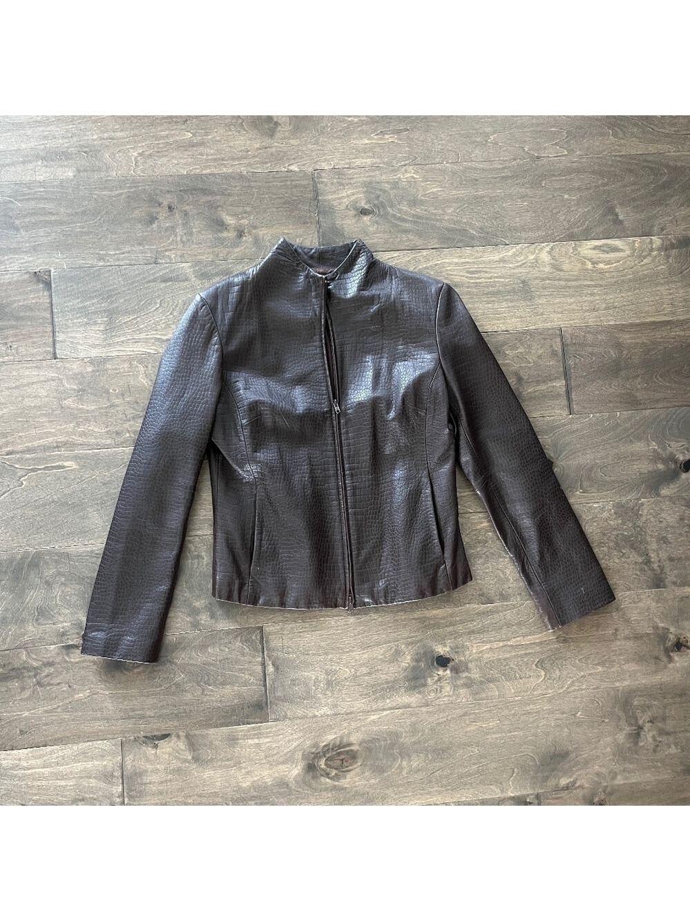 Y2K ALL LEATHER BROWN EXPRESS JACKET